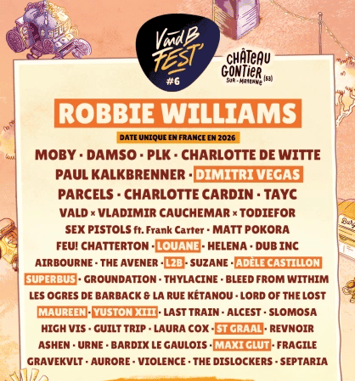 V and B Fest 2026 programmation
