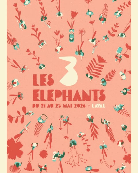 Affiche festival Les 3 Éléphants 2026