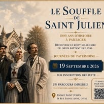 Visite-spectacle historique de l'Espace Saint-Julien, de l'aumônerie du 11e siècle à l'espace intergénérationnel, social et éducatif du 21e siècle.