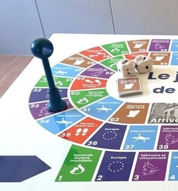 Jeu de l'oie de la vigie, mémorial des déportés de la Mayenne
