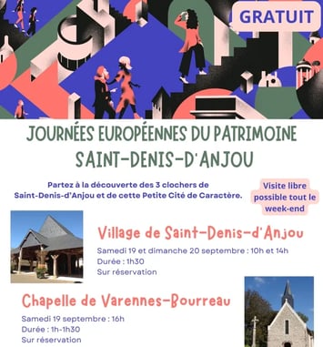 Visite des 3 clochers de Saint-Denis-d'Anjou
