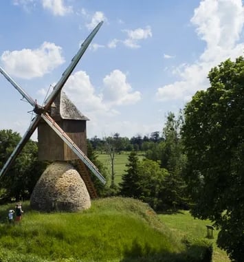 Visite du moulin cavier de La Guenaudière, unique en Mayenne